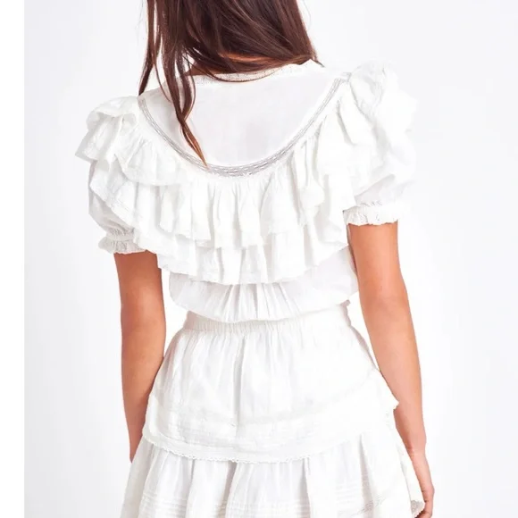 Love Shack Fancy Liv Cotton Ruffled Dress